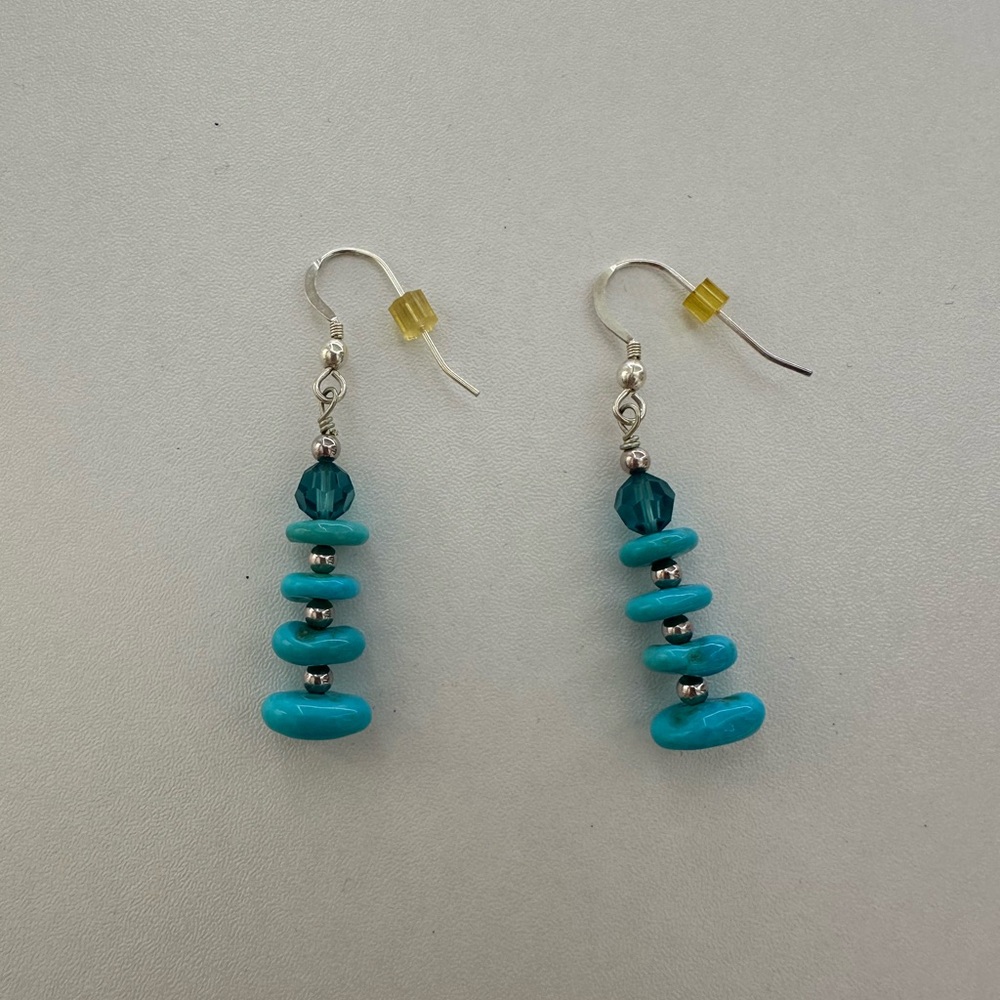 Elegant Turquoise and Silver Earrings